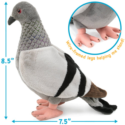 Gray Pepper The Pigeon 8.5" Stuffed Animal
