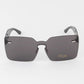 Rimless Bright Square Sunglasses, Assorted Colors