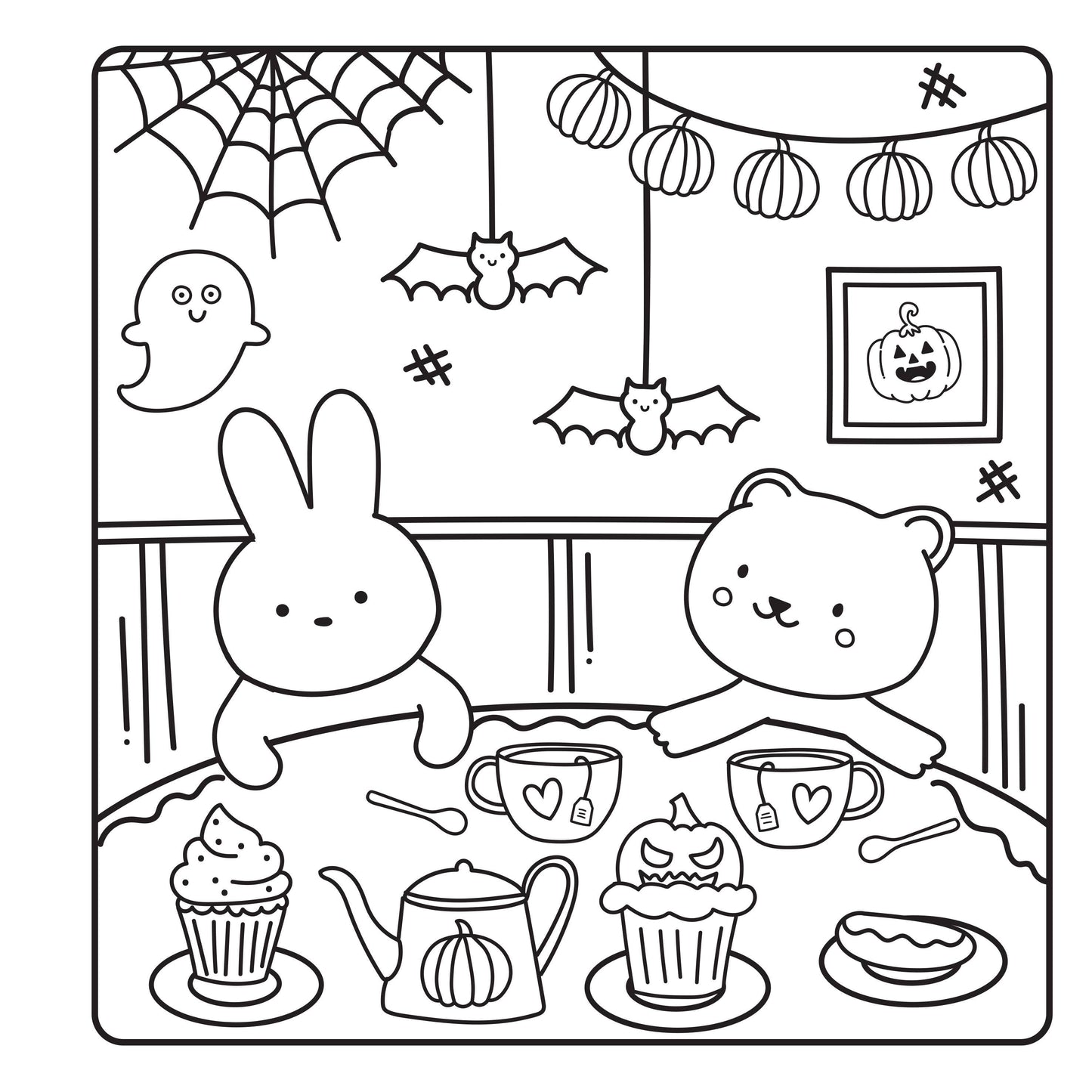Sweet & Scary: Halloween Coloring Book