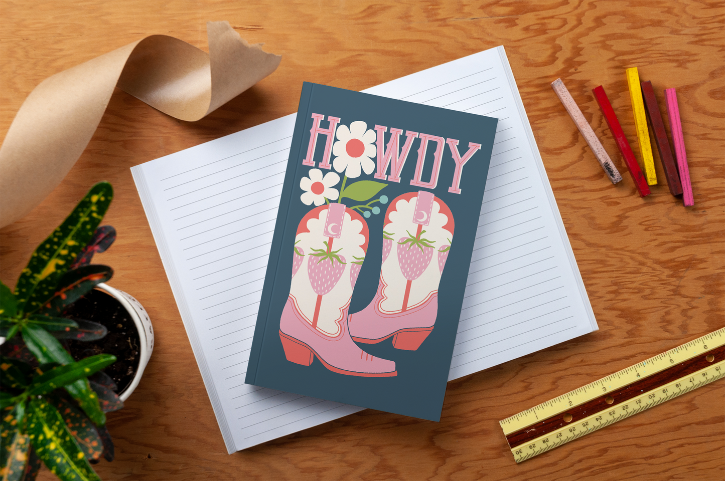 Strawberry Boots Classic Layflat Notebook