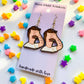 Bobs Burgers Bob Hand Painted Wood Dangle Earrings