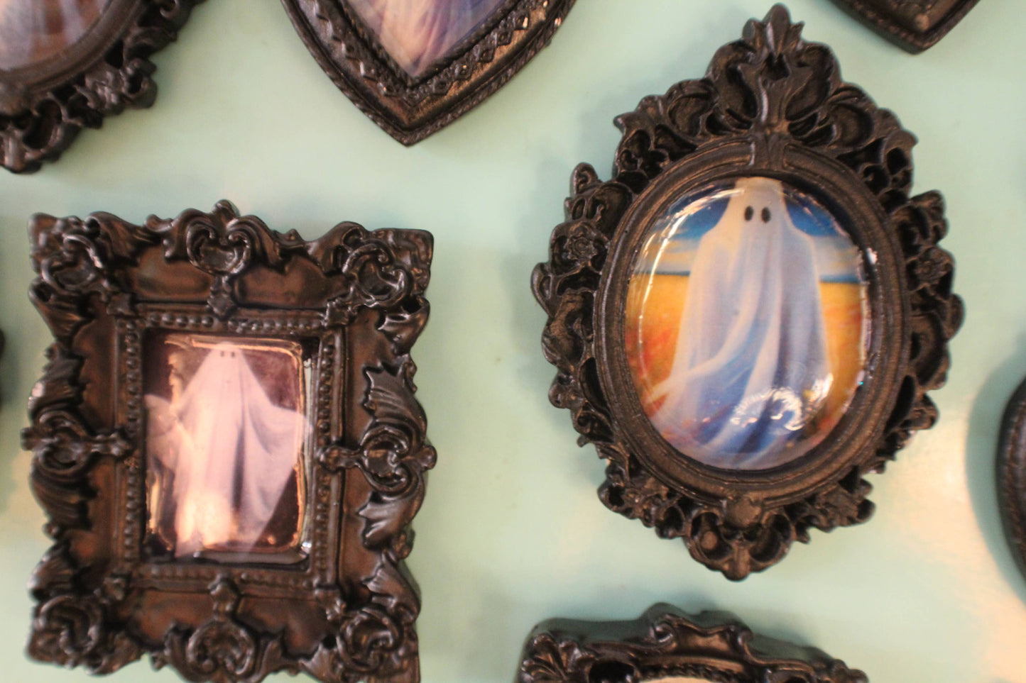 Everyday Ghosts Mini Black Frame Magnet