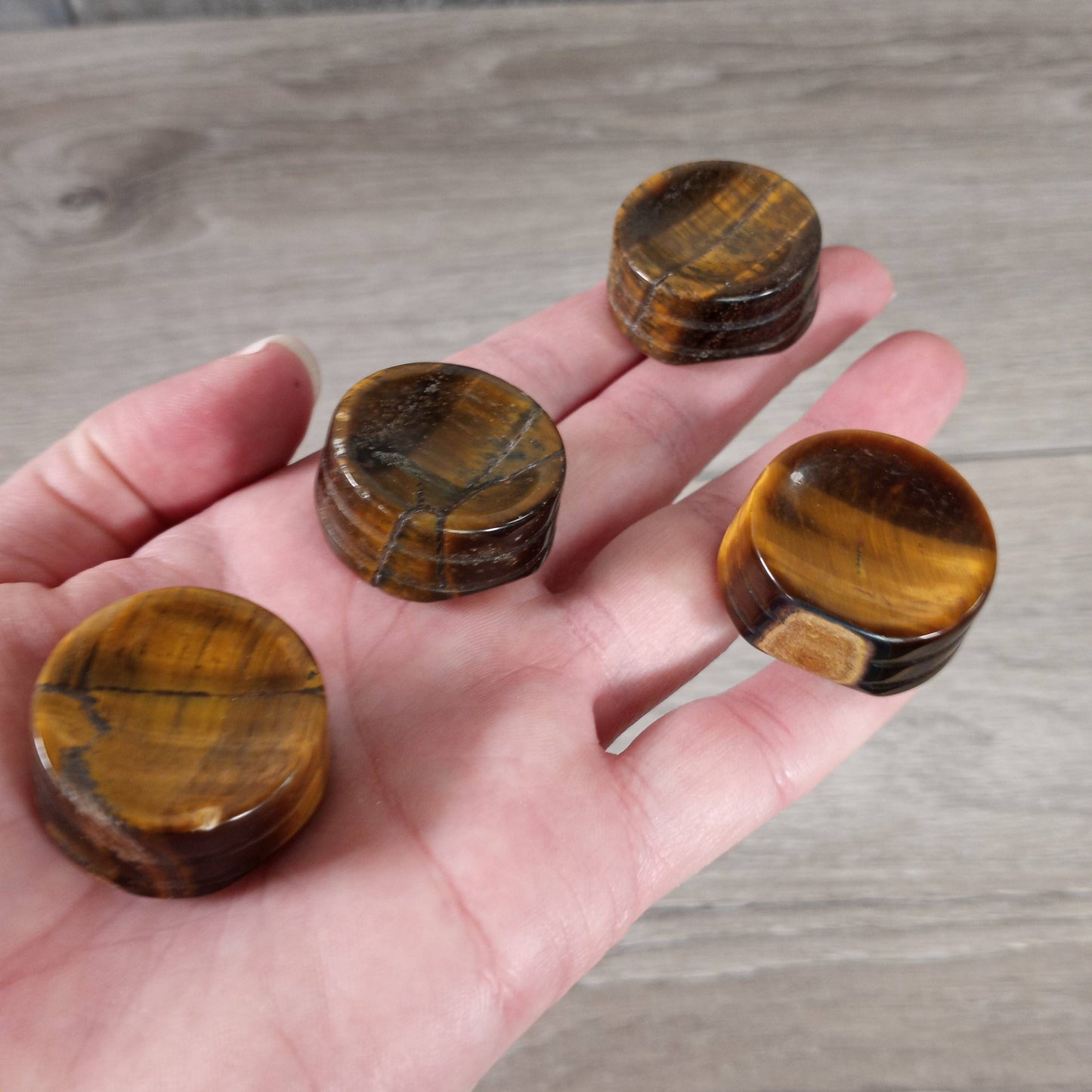 Tiger Eye 1-Inch Gemstone Incense Cone Stand