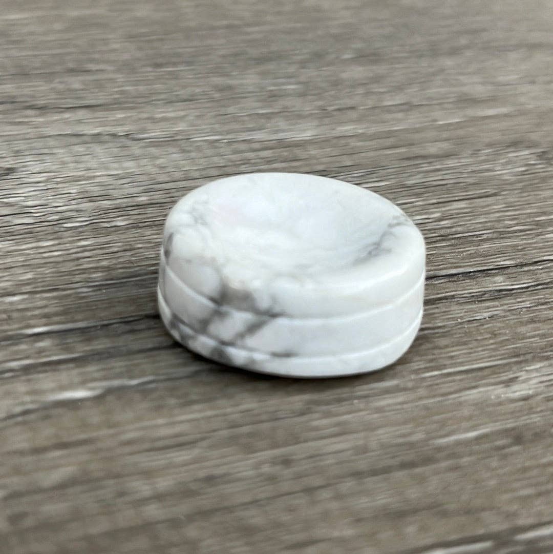 Howlite 1-Inch Gemstone Incense Cone Stand