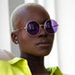 Haight Street - Sunglasses: Silver/Blue