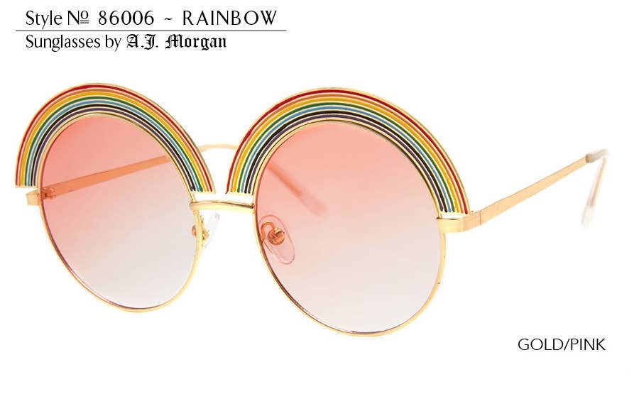 Rainbow - Sunglasses: Gold/Pink