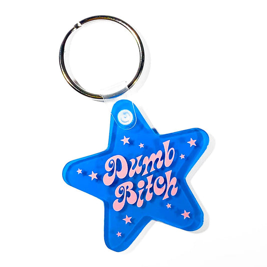 Dumb Bitch Star Shaped Keychain