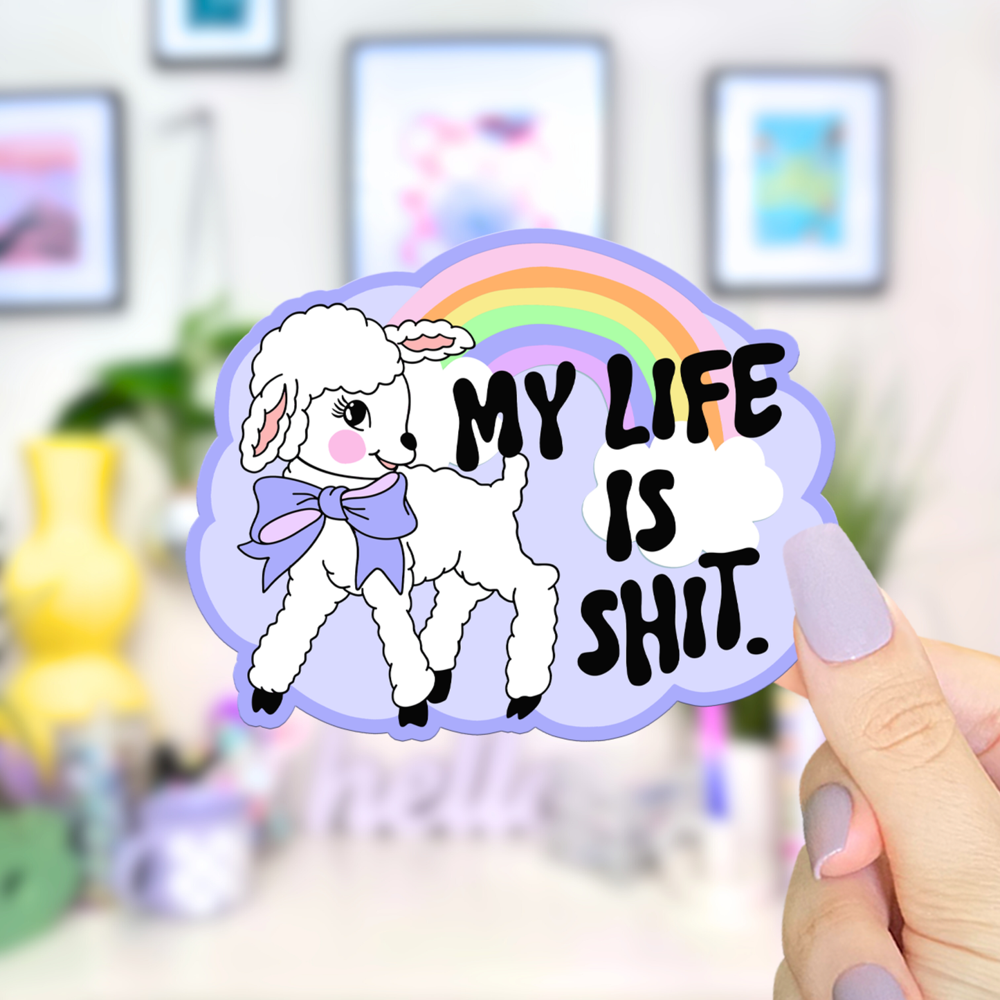 My Life Is Shit Lamb Sticker