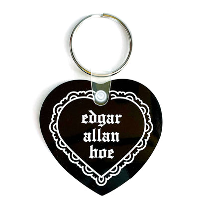 Edgar Allan Hoe Heart Shaped Vinyl Keychain