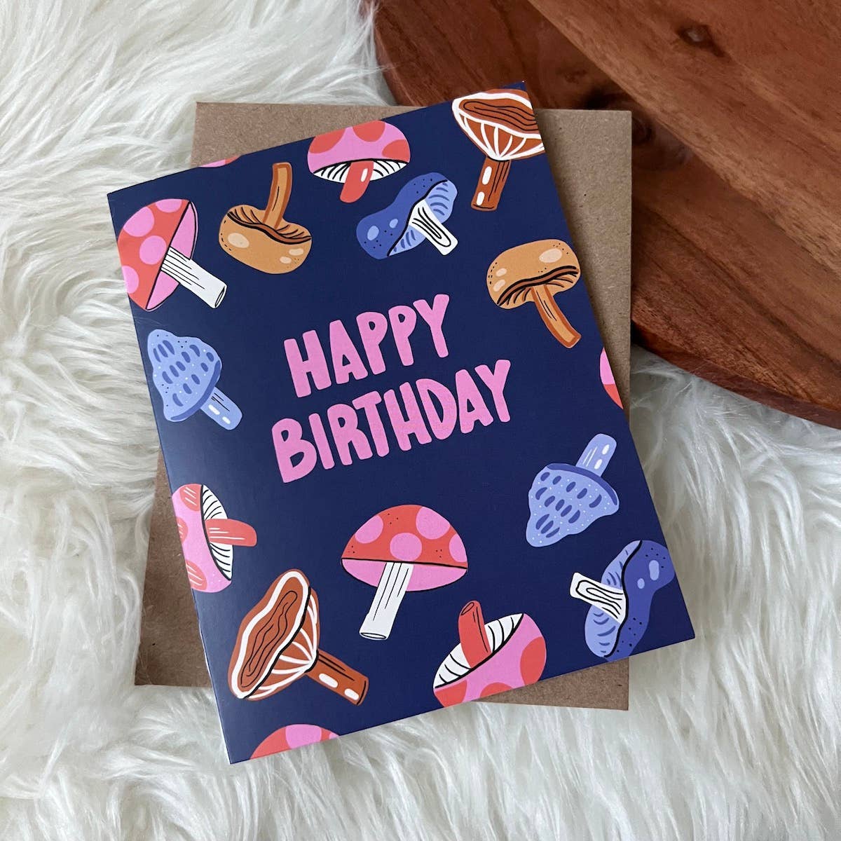 Happy Birthday Mushroom Greeting Card