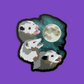 Three Possum Moon Sticker