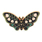 Green/Black/White Floral Moth Butterfly Enamel Pins