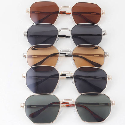 Classic Metal Geometric Sunglasses: Mix