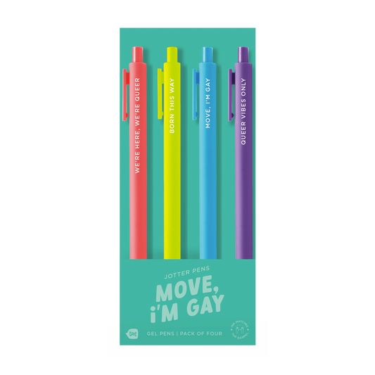 Move I'm Gay Jotter Set, 4 Pack