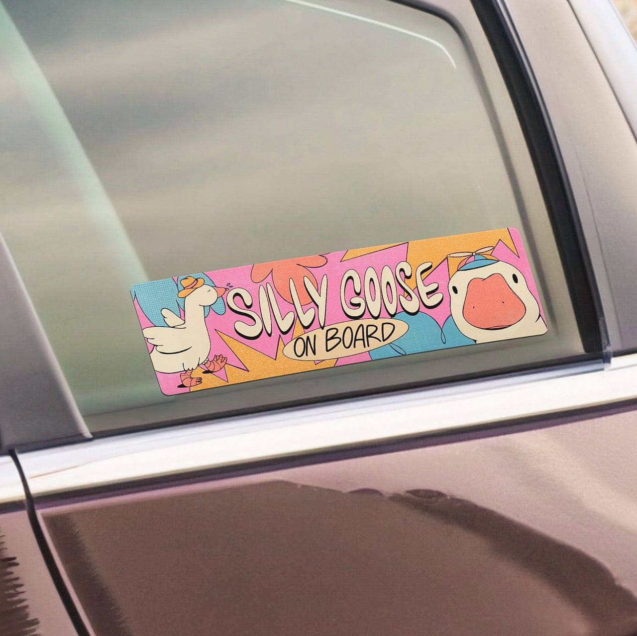 Silly Goose On Board Large Sticker