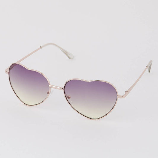 Heart Tinted Sunglasses, Assorted Colors