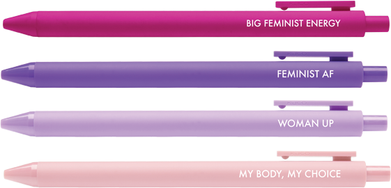 Feminist Jotter Gel Pens, Set of 4