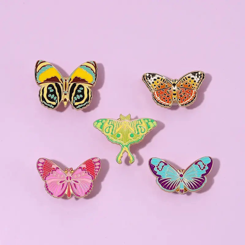 Yellow/Orange Butterfly Enamel Pin