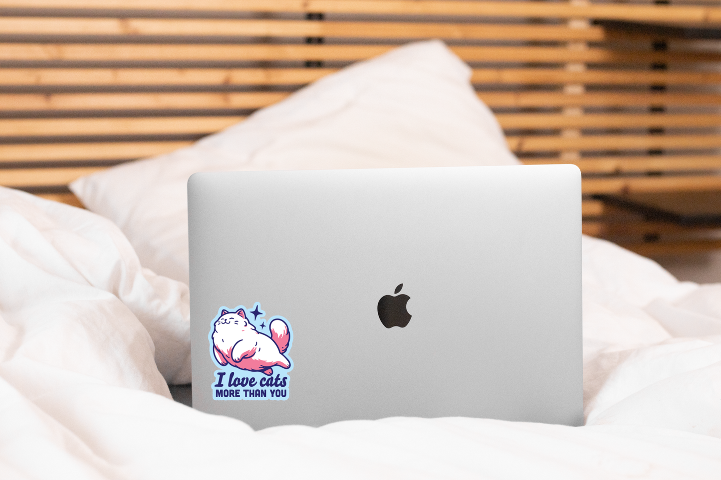 I Love Cats More Than You Sticker