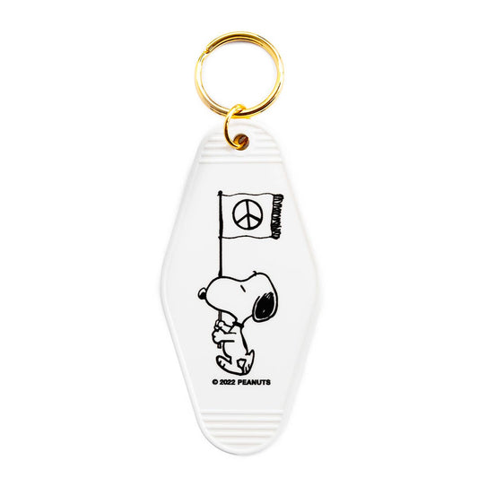 Snoopy Peace Movement Motel Keychain