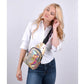 Golden Iridescent Sling Bag with Earphone Hole