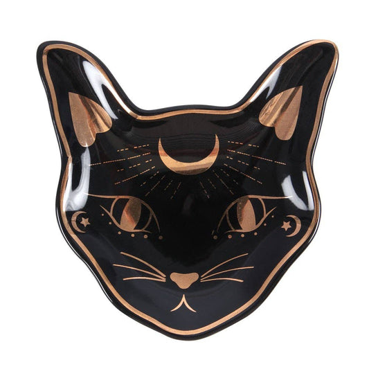 Black Cat Mystic Ceramic Trinket Dish
