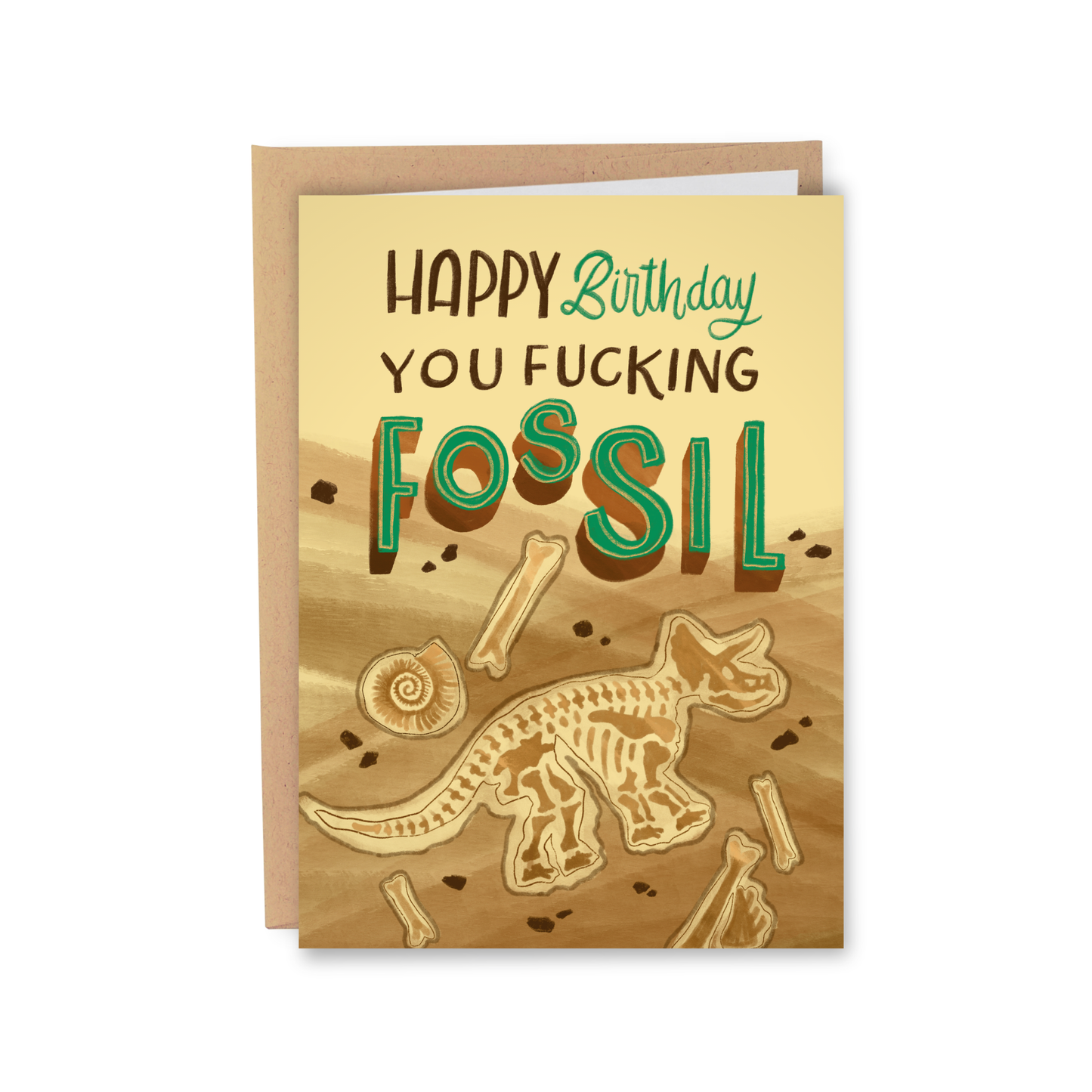 Fucking Fossil Greeting Card