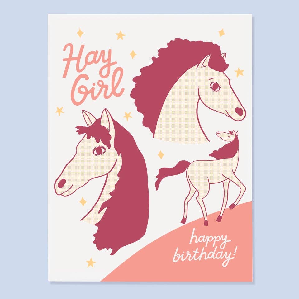 Hay Girl Greeting Card