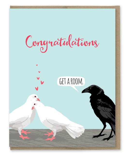 Get a Room Doves Greeting Card
