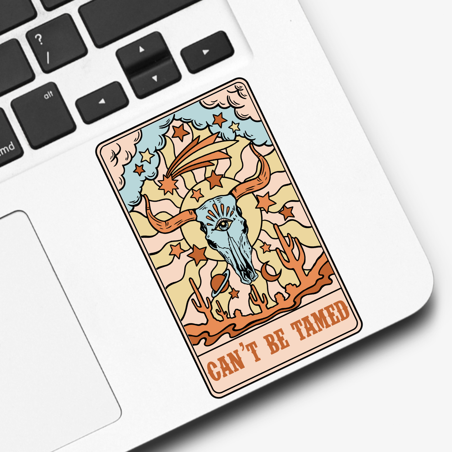Can’t Be Tamed Cowgirl Hat Tarot Card Sticker