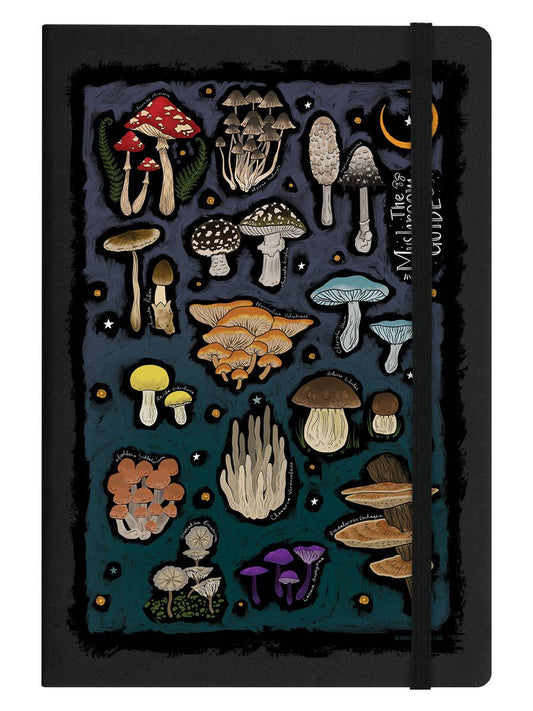 The Mushroom Guide Black Hard Cover Notebook