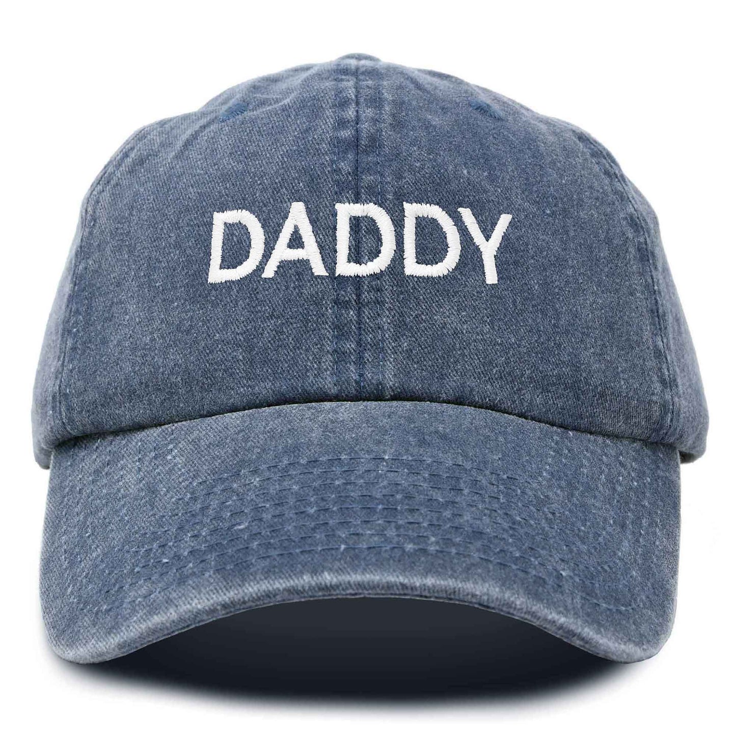 Washed Navy Daddy Baseball Hat