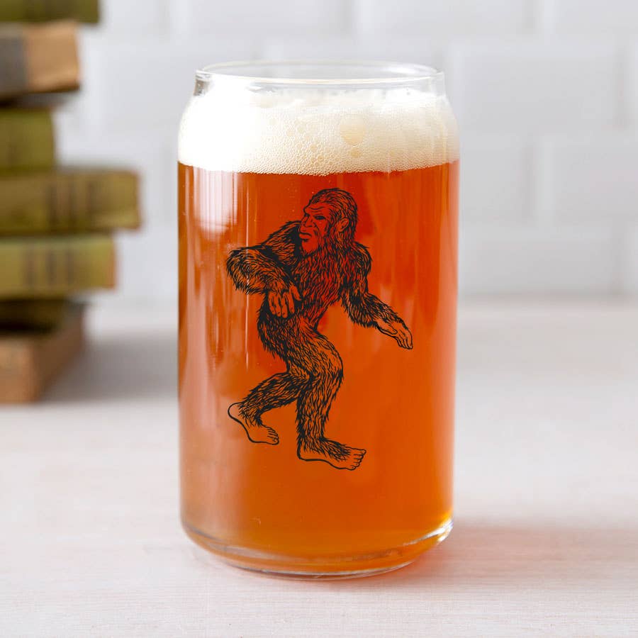 Sasquatch Beer Can Glass