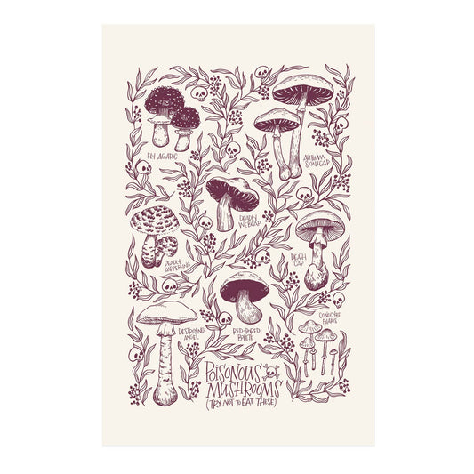 Poisonous Mushrooms Art Print
