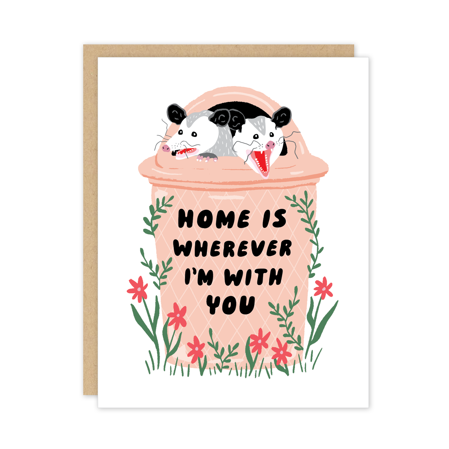 Possum Home Greeting Card