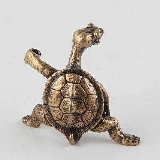 Bronze Kung Fu Turtle Incense Holder