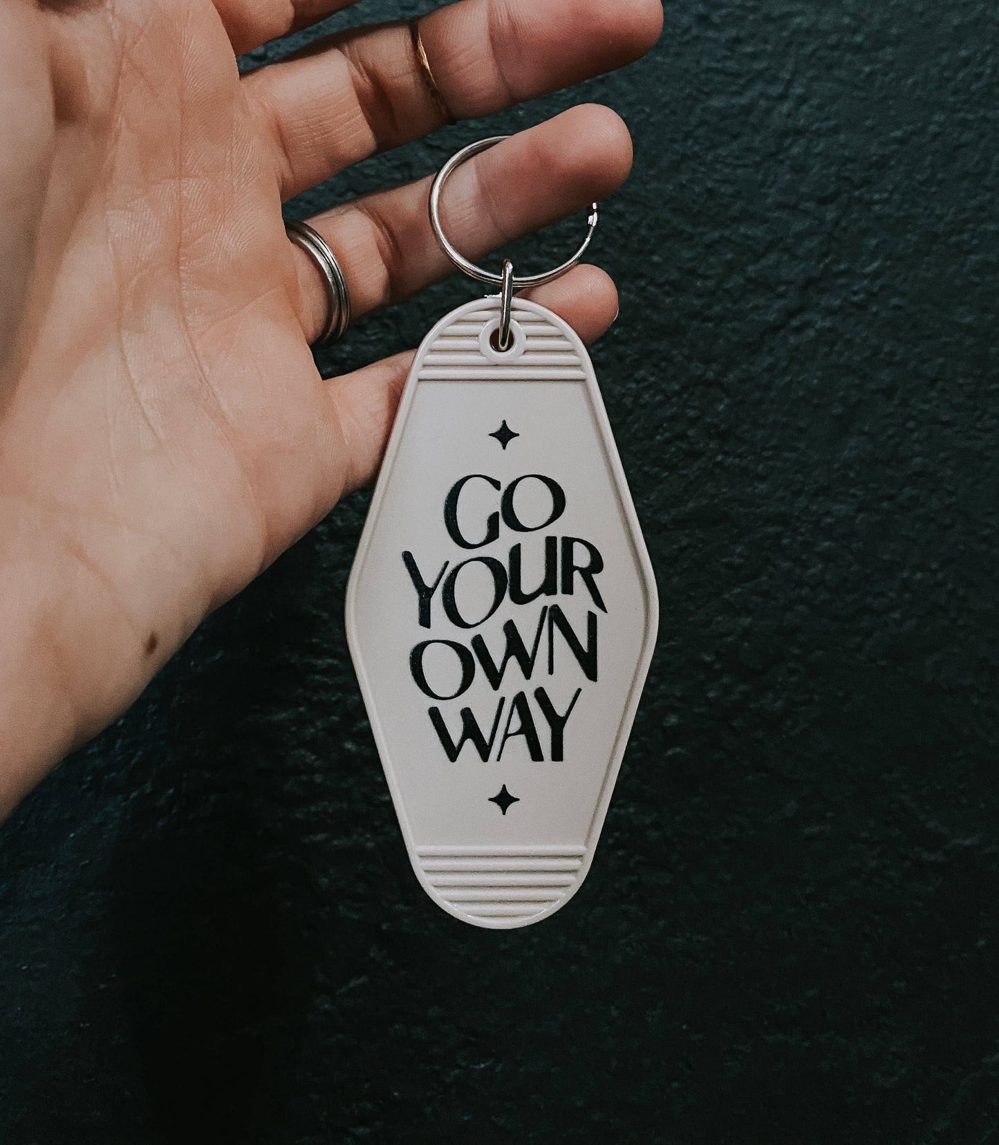 Go Your Own Way Motel Keychain