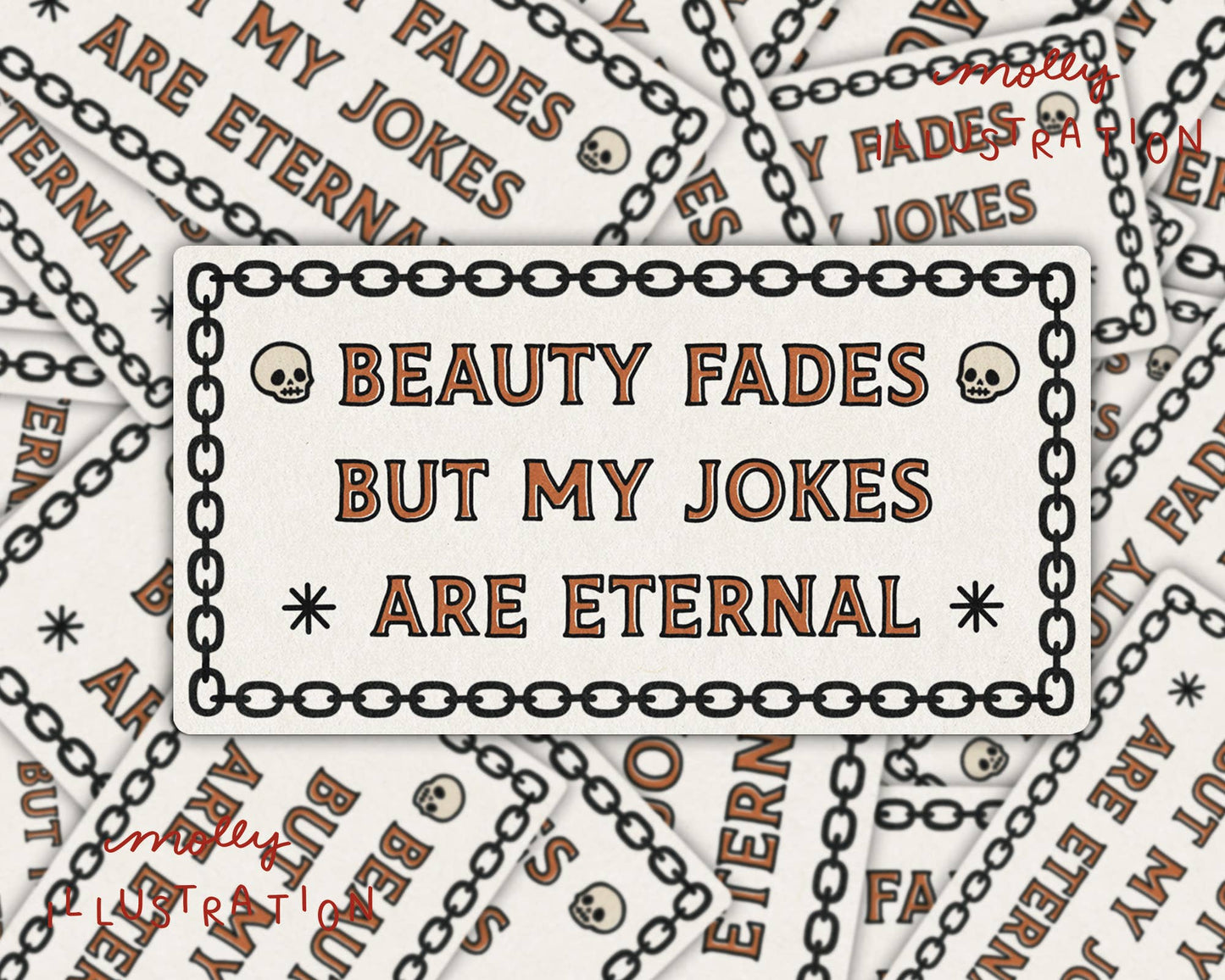Beauty Fades Jokes Sticker