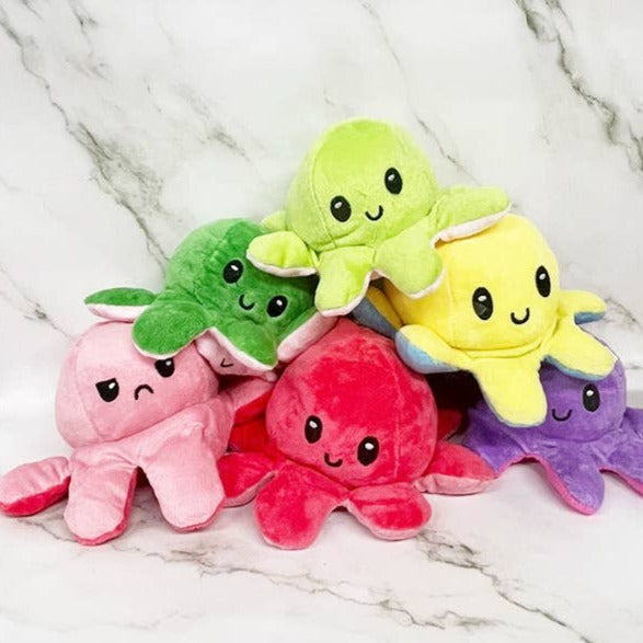 Reversible Octopus Plushie, Assorted Colors