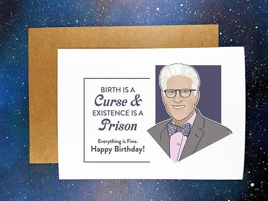 Birth is a Curse Michael Birthday Greeting Card