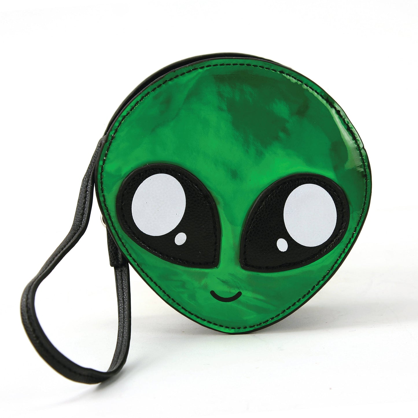 Green Alien Face Wristlet