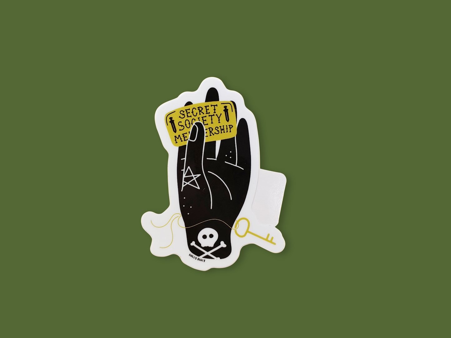 Hand and Secret Society Membership Sticker