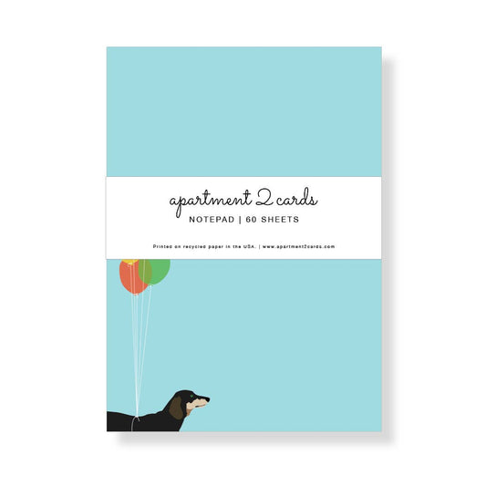 Dachshund with Balloons Notepad