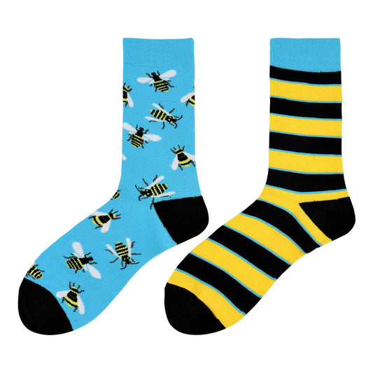Bees Mismatched Socks