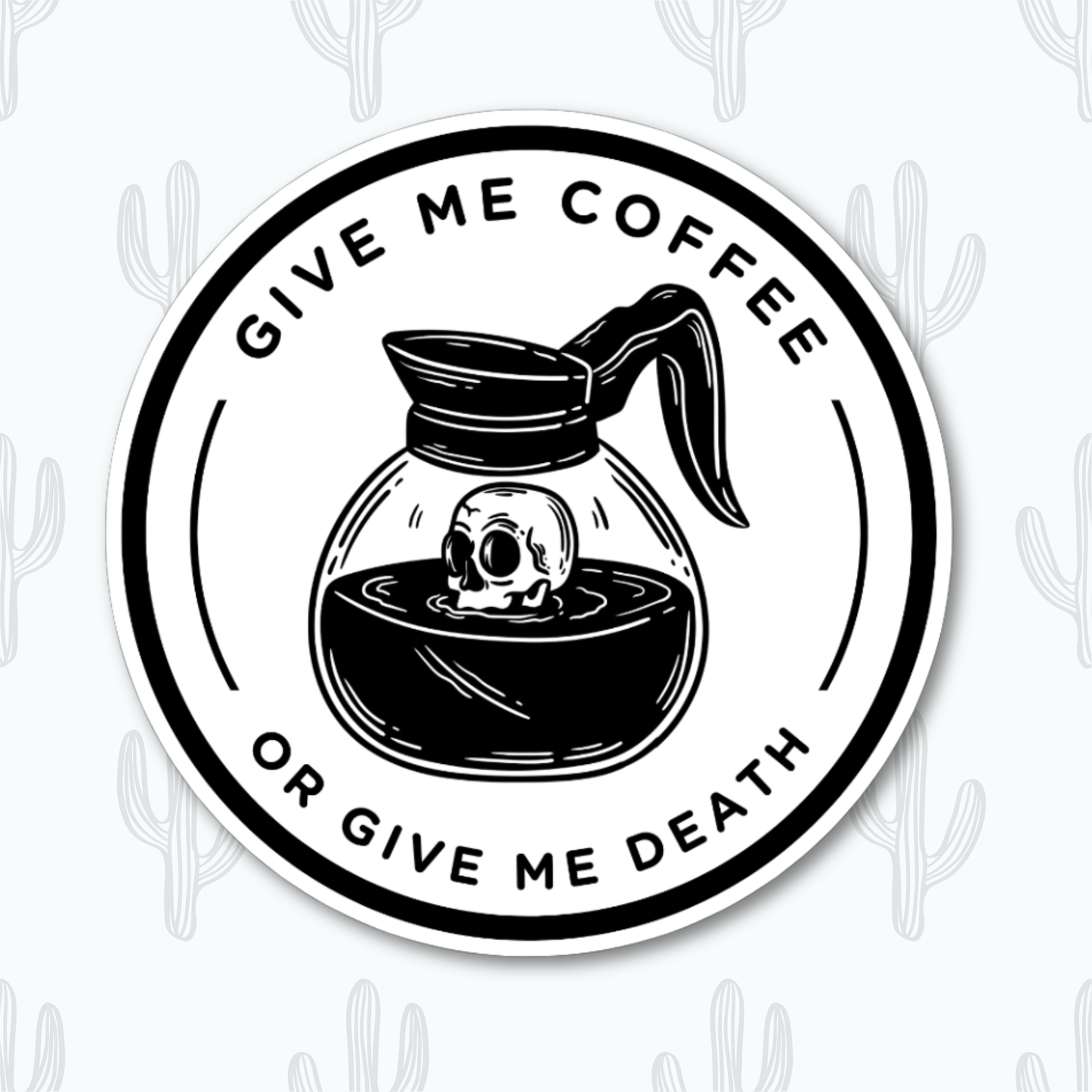 Funny Skeleton Coffee Sticker