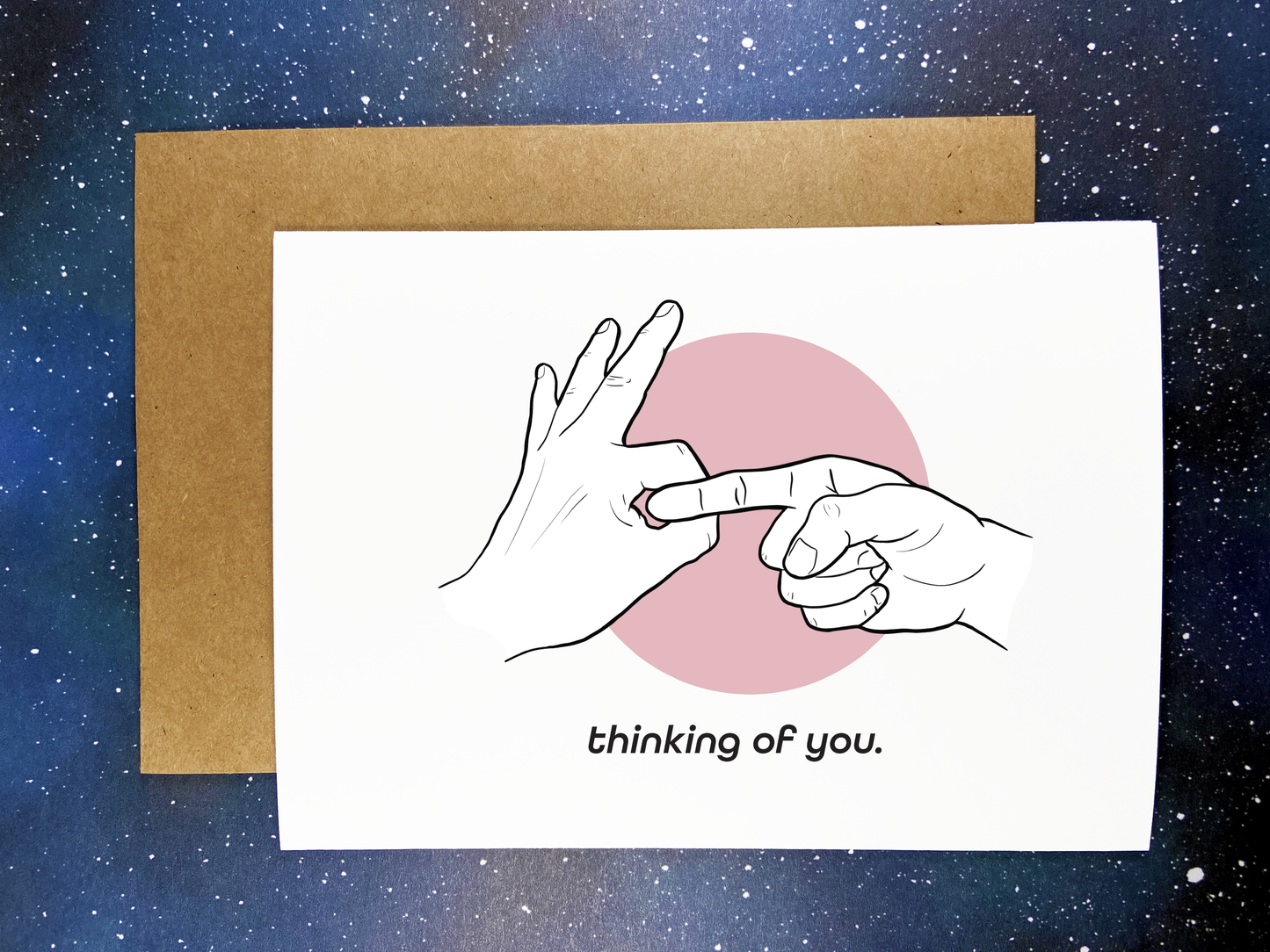 Thinking of You Hanky Panky Hands Greeting Card