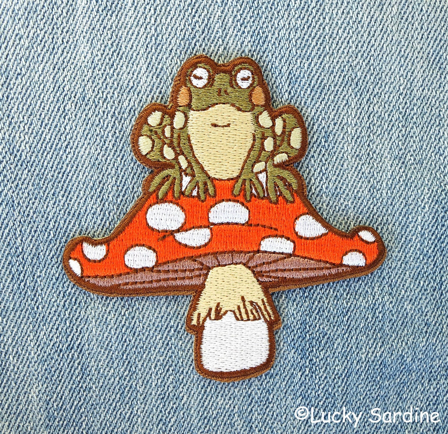Toad Mushroom Embroidered Patch