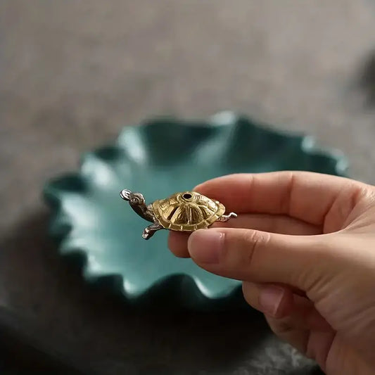 Golden Kung Fu Turtle Incense Holder