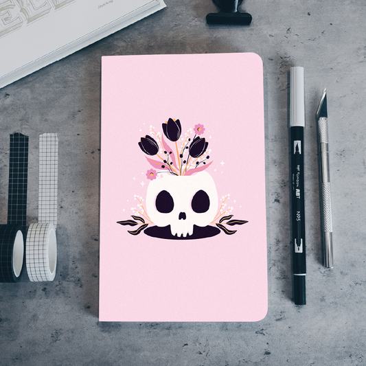 Floral Skull Layflat Notebook