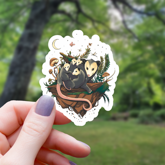 Opossum Mushroom Sticker